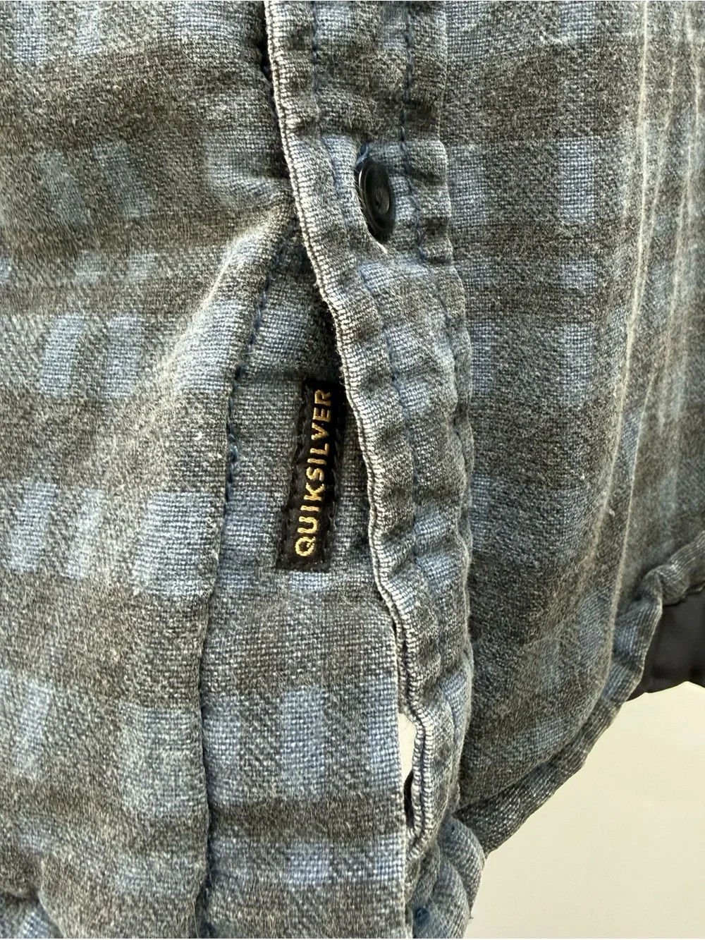 M’s XXL Quiksilver Plaid Flannel Shirt Jacket with Quilted Lining
